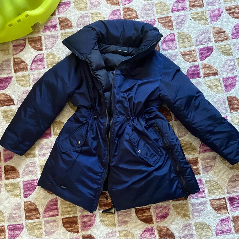 Club Monaco Puffer Coat, Winter Jacket, Navy